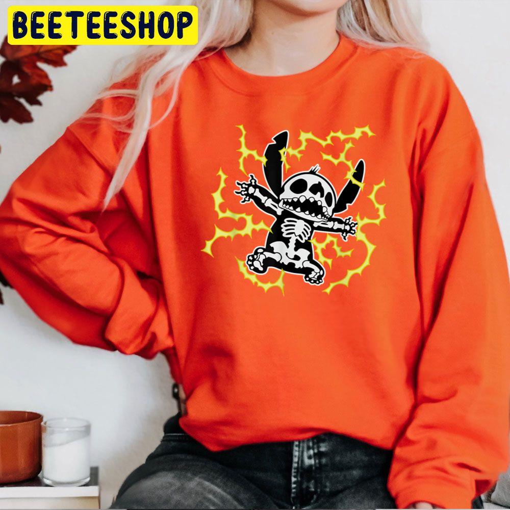 Funny Stitch Skeleton Halloween Trending Unisex Sweatshirt