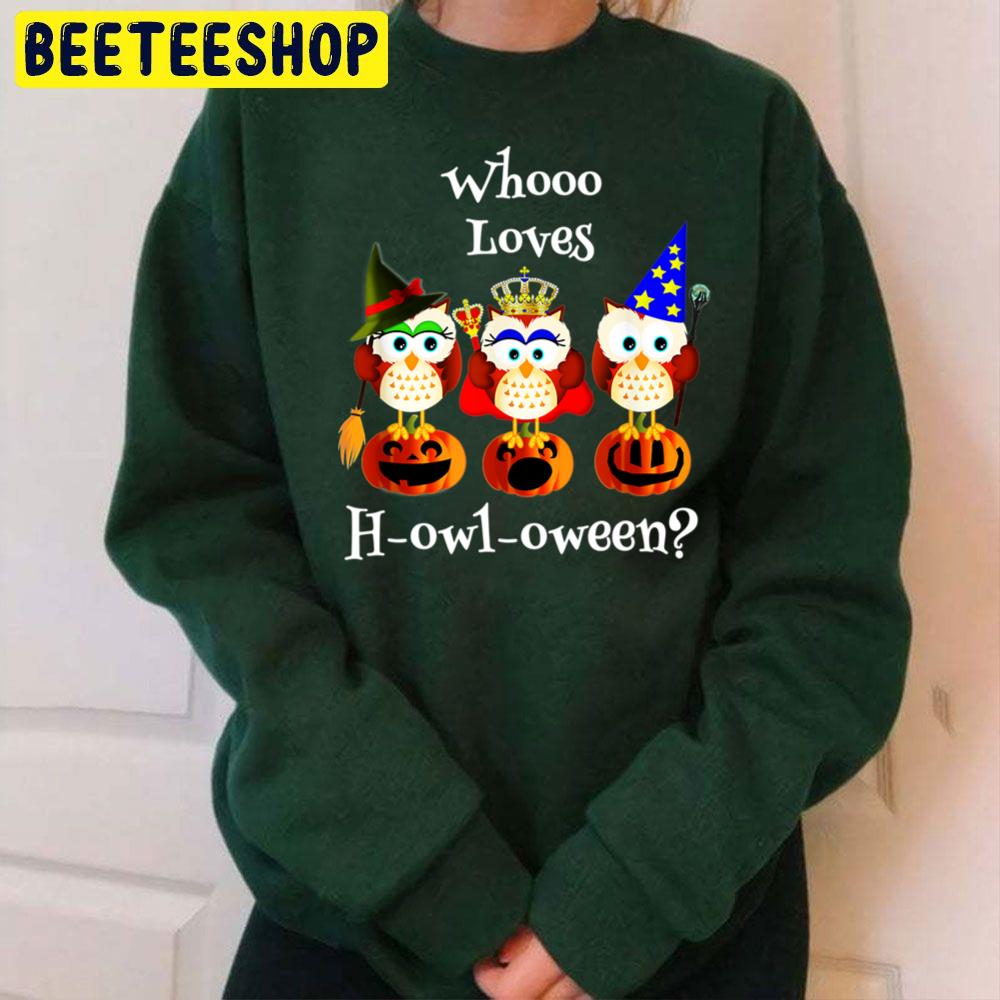 Funny Who Loves Howl-A-Ween Owl Trending Unisex Sweatshirt