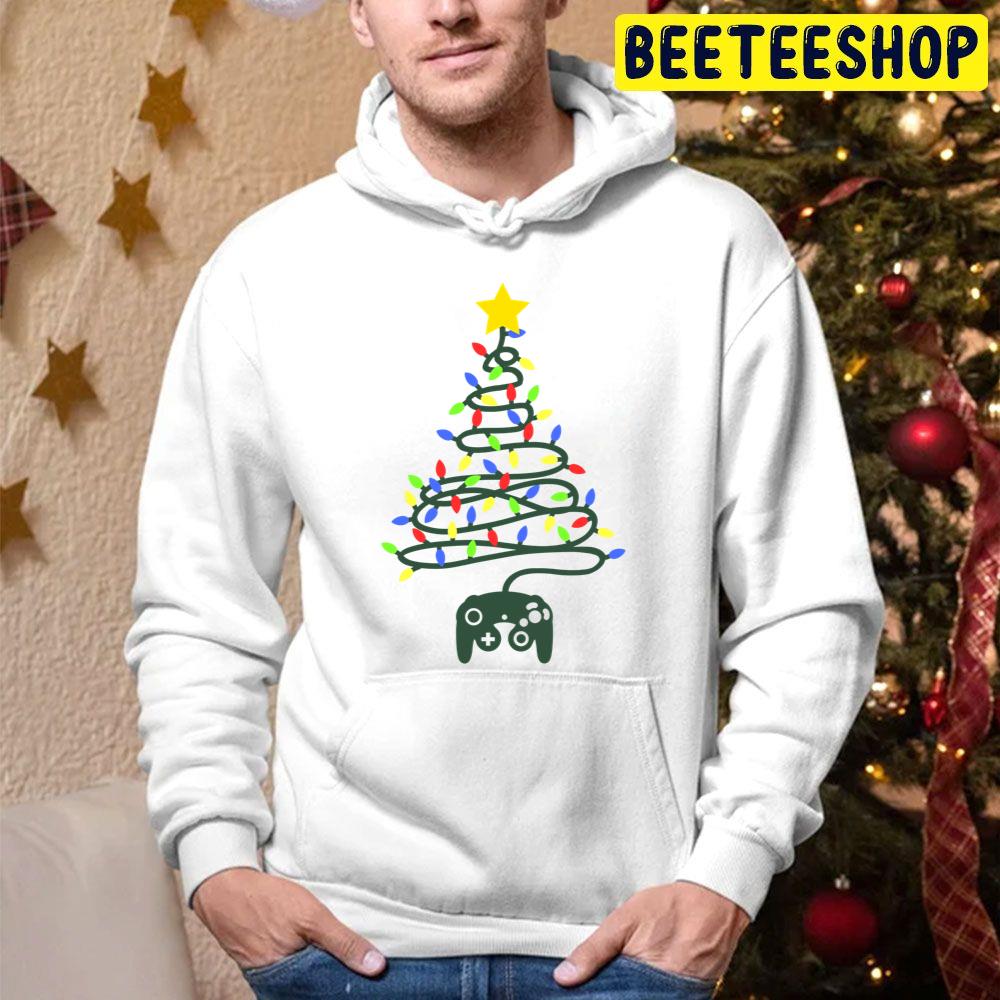 Gaming Christmas Tree Trending Unisex Hoodie