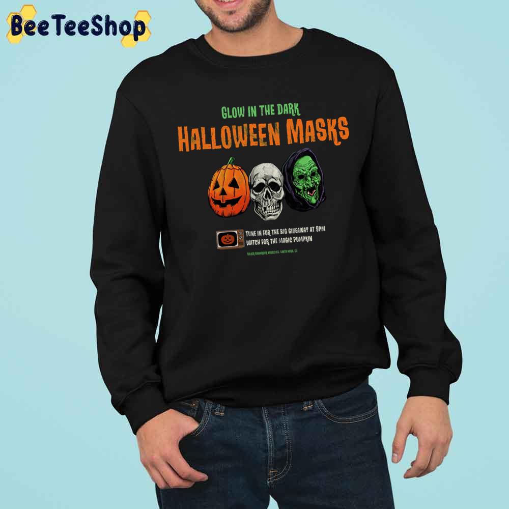 Glow In The Dark Halloween Masks Trending Unisex Sweatshirt