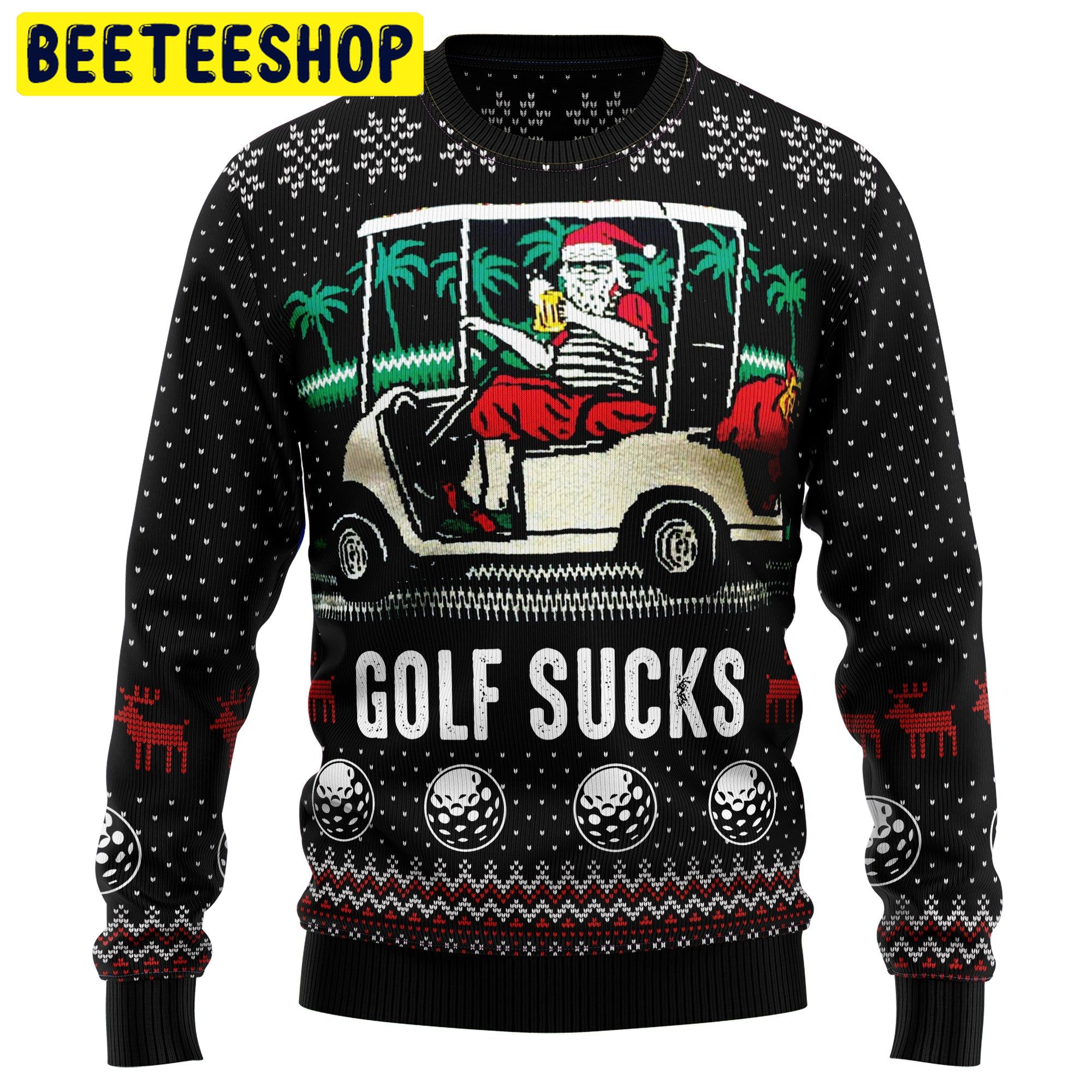 Golf Sucks Trending Ugly Christmas Sweatshirt