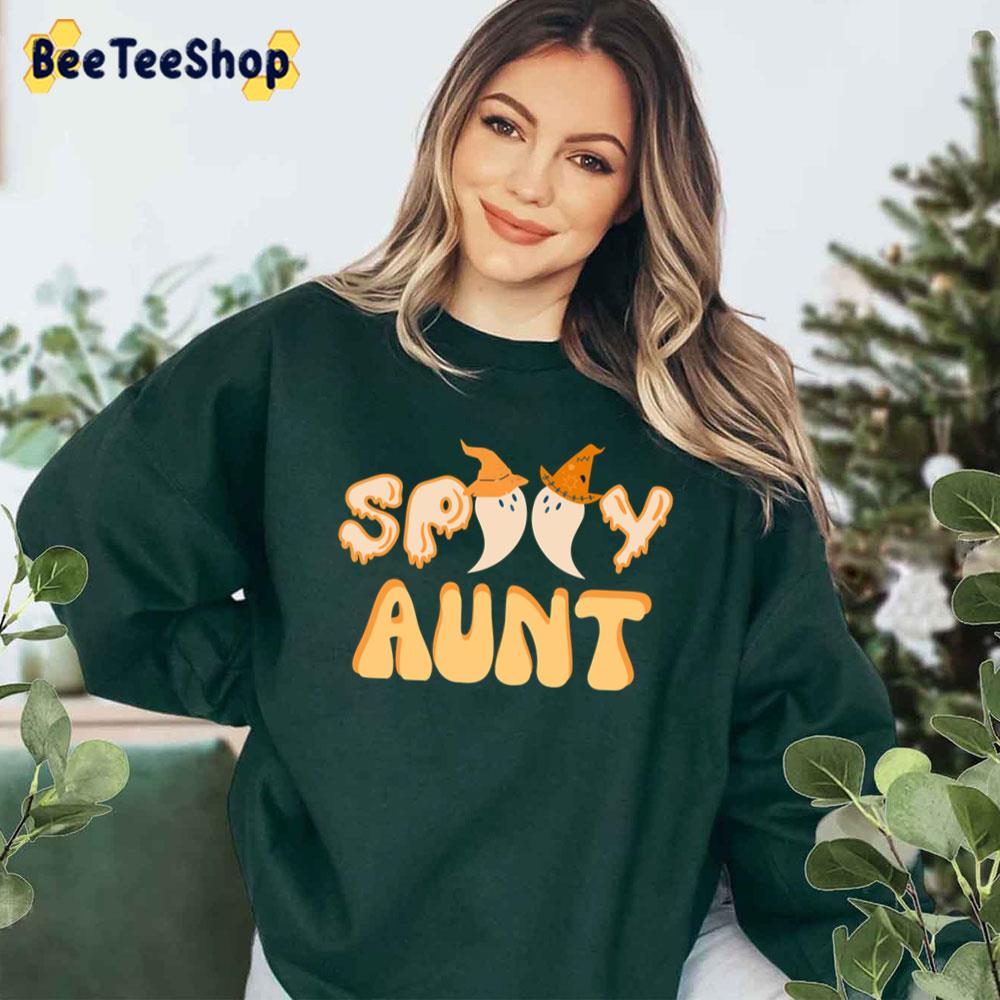 Groovy Ghost Spooky Season For Aunt Halloween Trending Unisex Sweatshirt