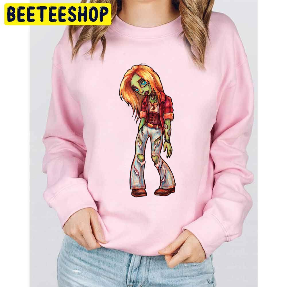 Grunge Zombie Girl Trending Unisex Sweatshirt