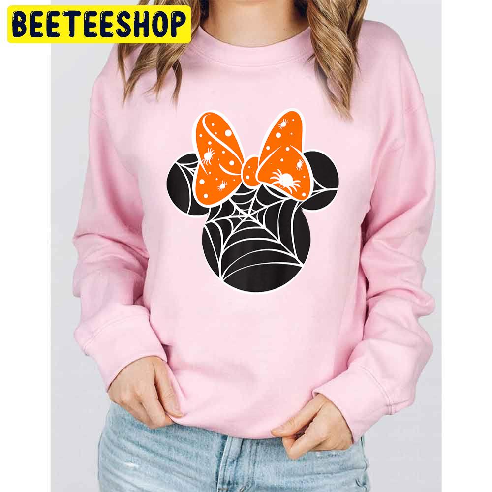 Halloween Minnie Spider Web Logo Trending Unisex Sweatshirt