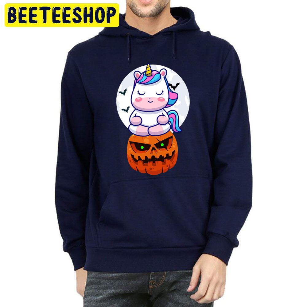 Halloween Pumpkin Unicorn Unisex Hoodie