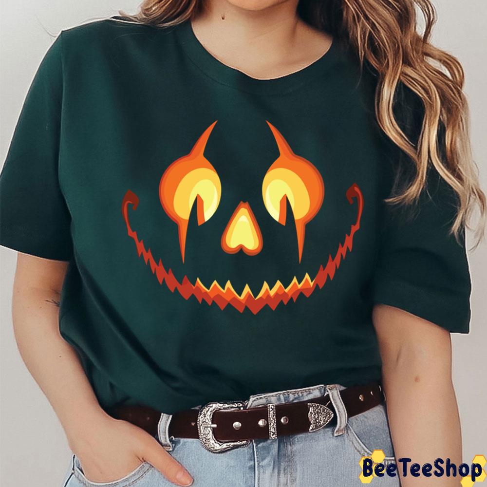 Halloween Scary Evil Pumpkin Funny Face Trending Unisex T-Shirt