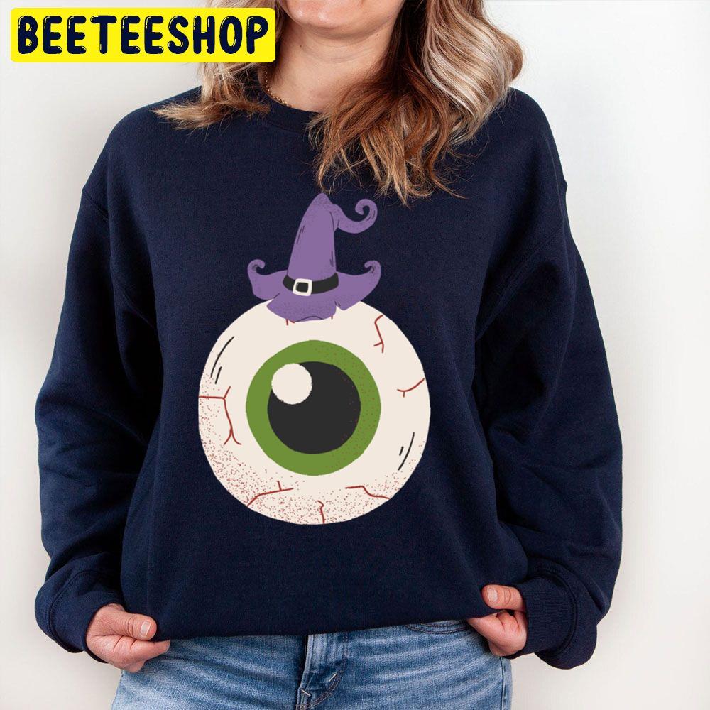 Halloween Scary Eye Witch Hat Trending Unisex Sweatshirt