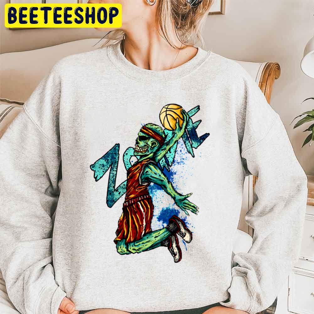 Halloween Zombie Volleybal Unisex Sweatshirt