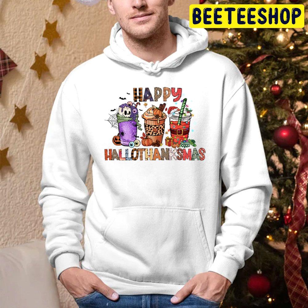 Happy Hallothanksmas Latte Cup Trending Unisex Hoodie