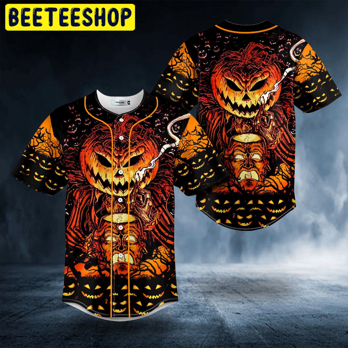 Happy Halloween Pumpkin Skull Trending Baseball Jersey