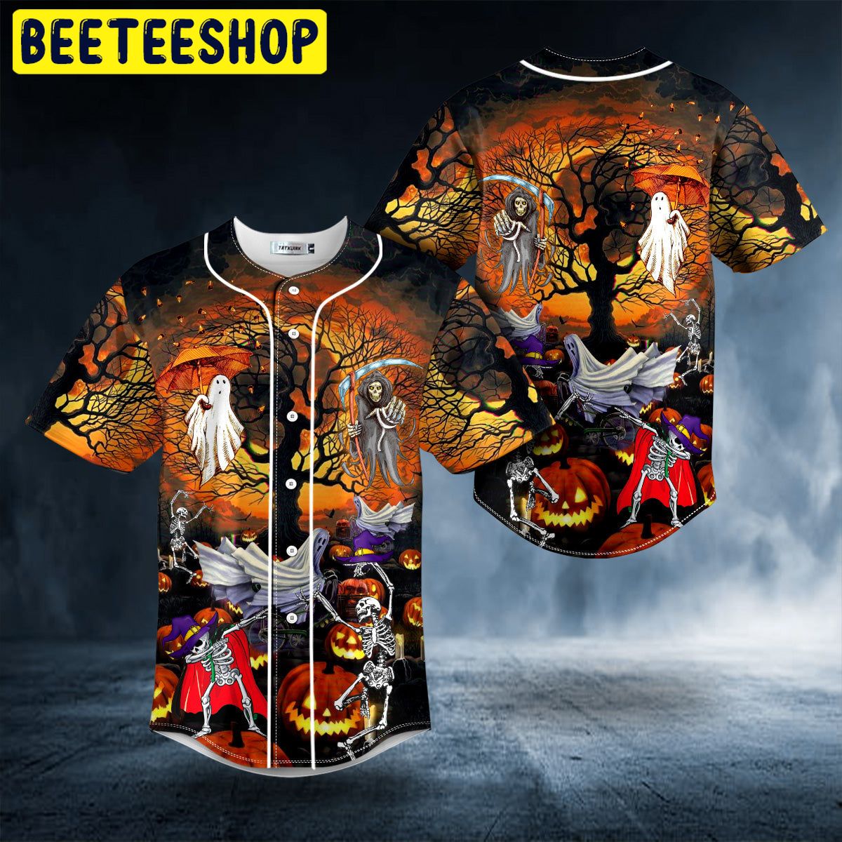 Happy Halloween Skull Trending Baseball Jersey