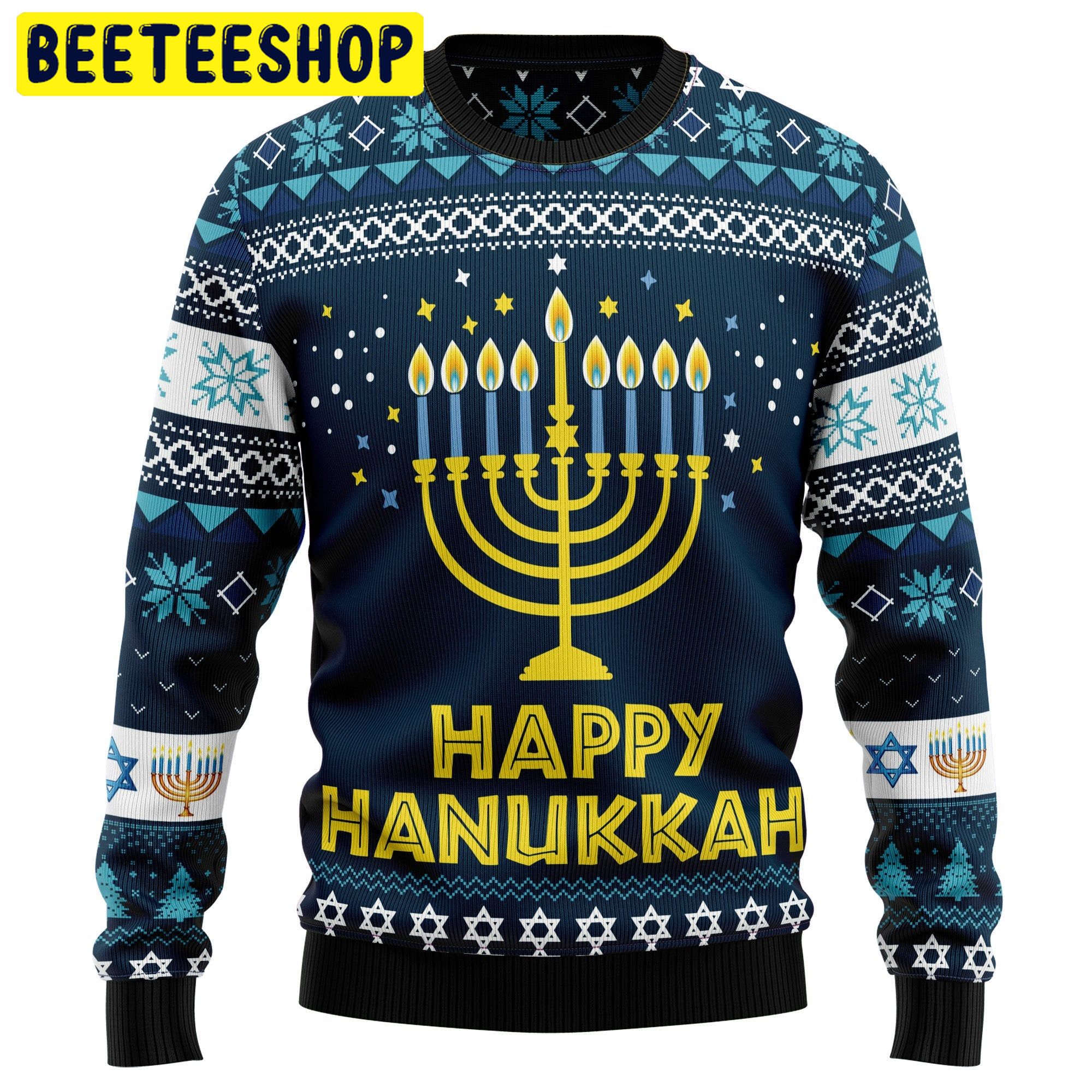 Happy Hanukkah Trending Ugly Christmas Sweatshirt