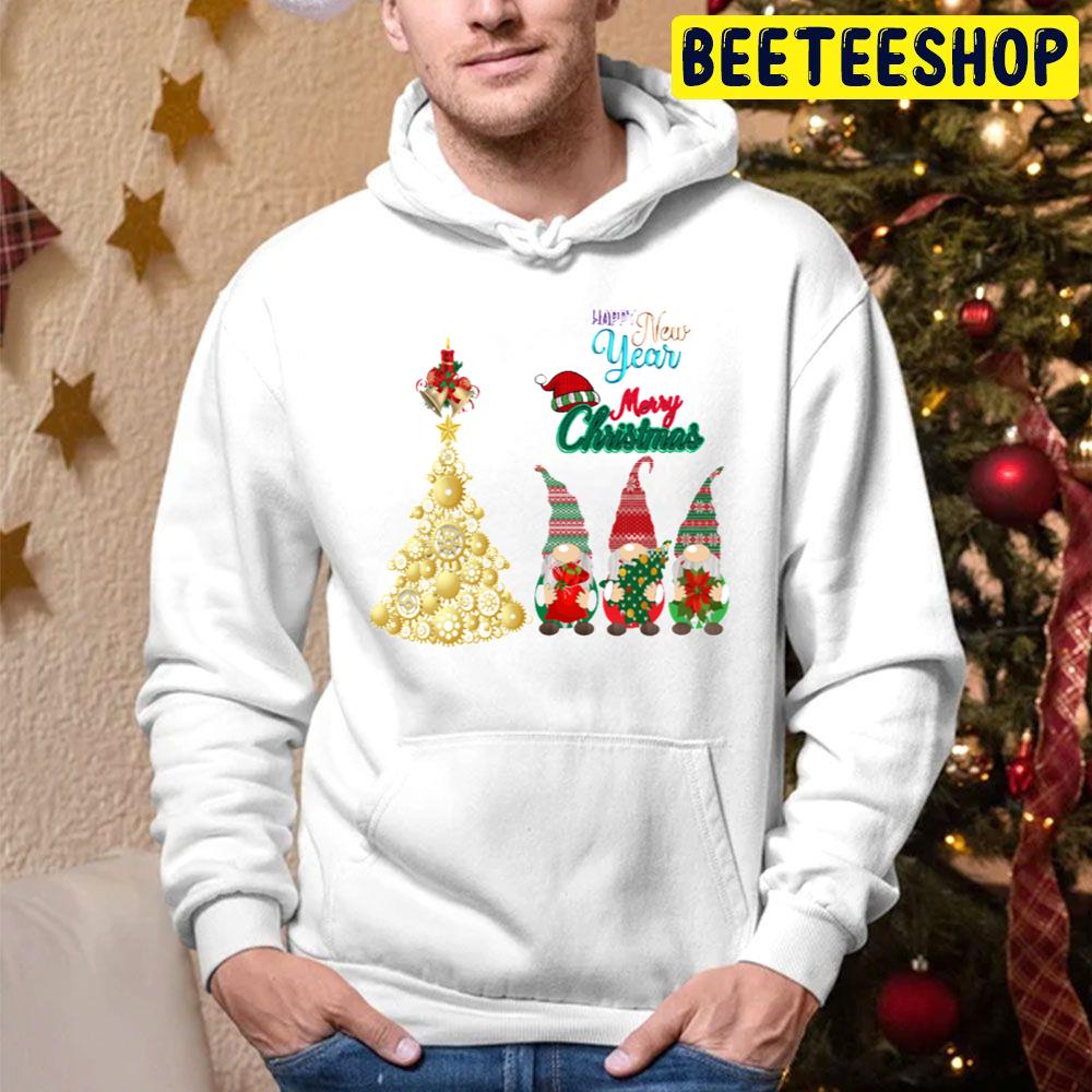 Happy New Year Merry Christmas Gnomies Trending Unisex Hoodie