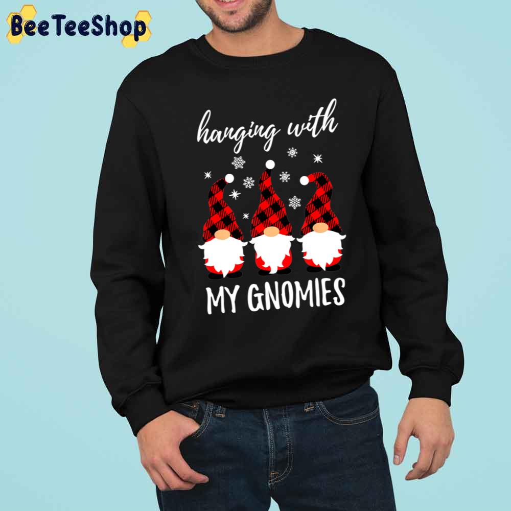 Harging With My Gnomies Happy Hallothankmas Trending Unisex Sweatshirt