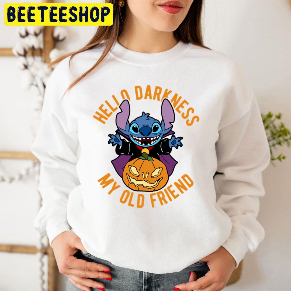 Hello Darkness My Old Friend Stitch Pumpkin Halloween Trending Unisex Sweatshirt