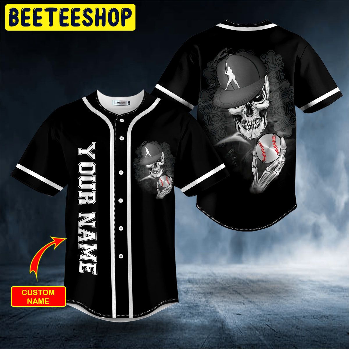 Hippie Soul Baseball Skull Custom Trending Baseball Jersey