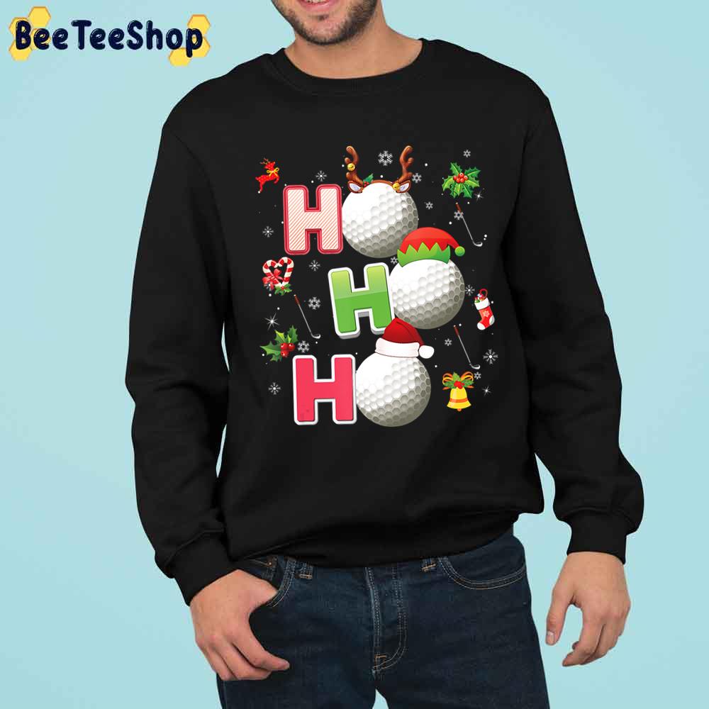 Ho Ho Ho Golf Pajama Santa Christmas Trending Unisex Sweatshirt