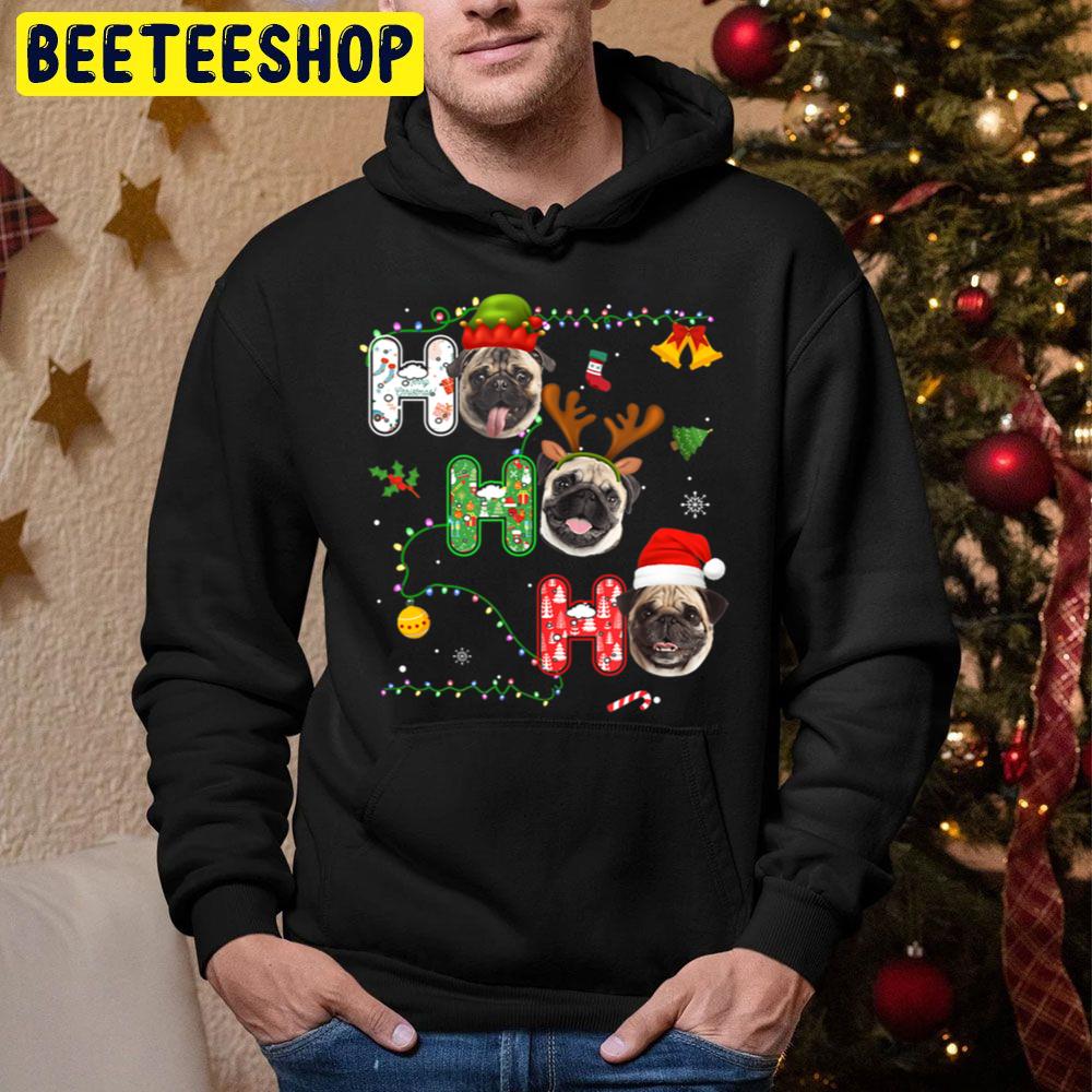 Ho Ho Ho Pug Dog Christmas Trending Unisex Hoodie