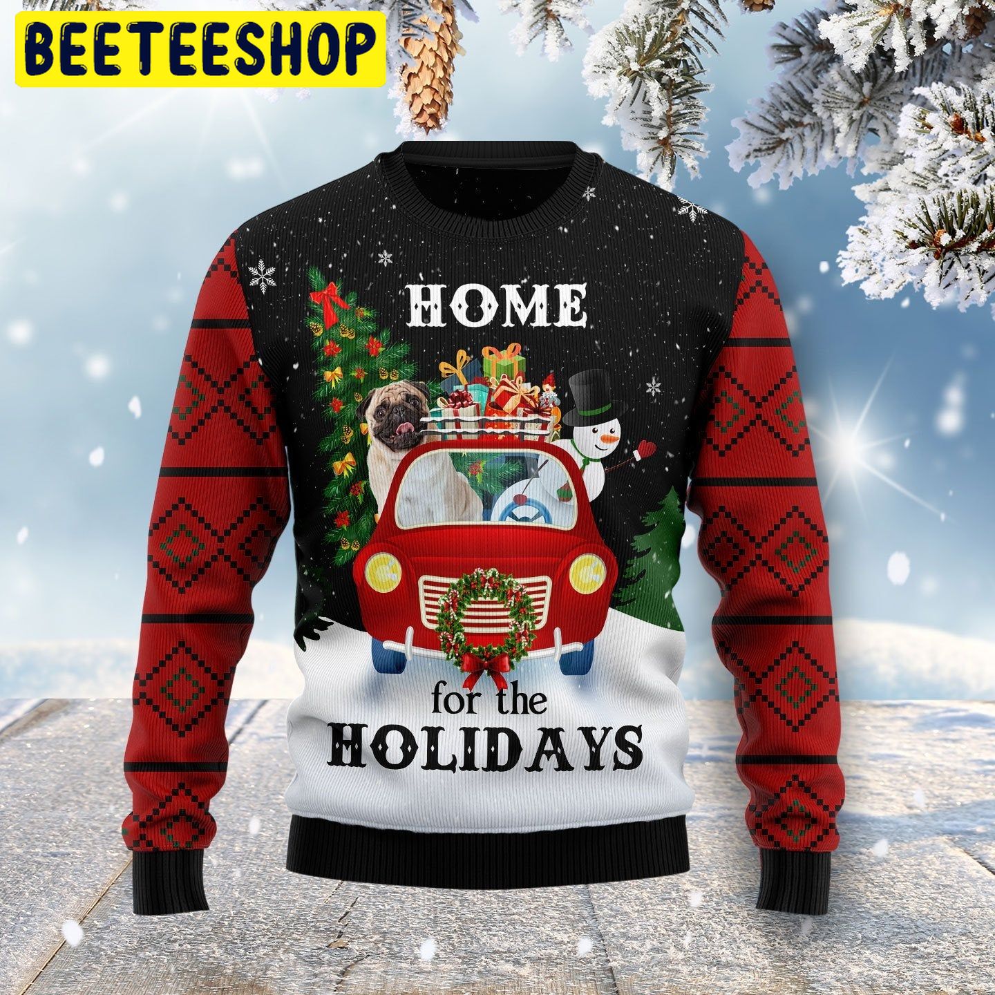 Home For The Holidays Trending Ugly Christmas Sweatshirt