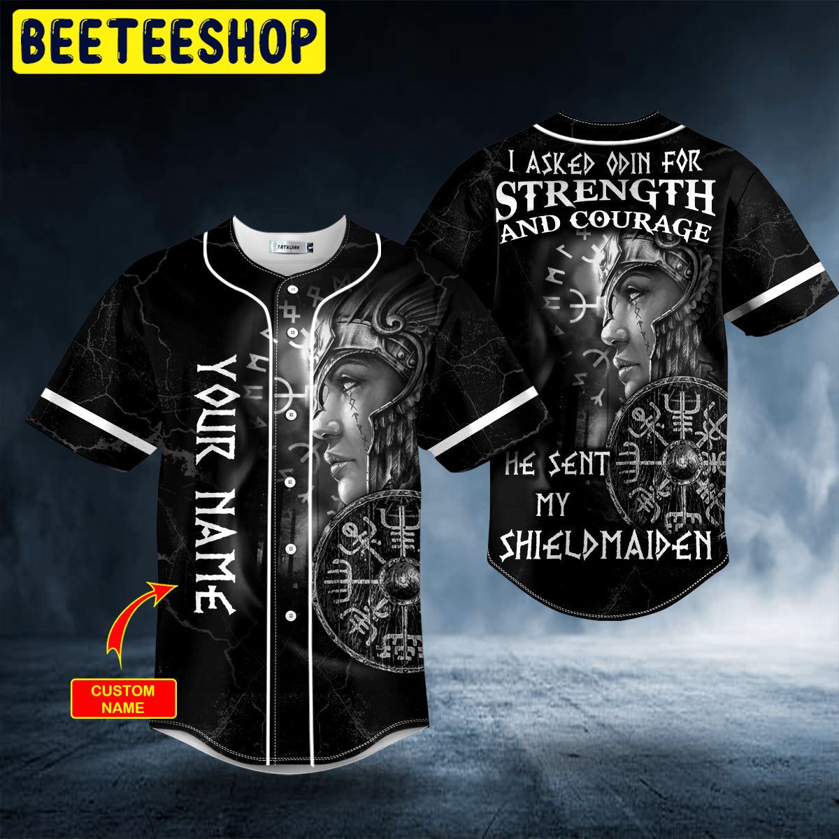 I Asked Odin For Strength Shieldmaiden Viking Custom Trending Baseball ...