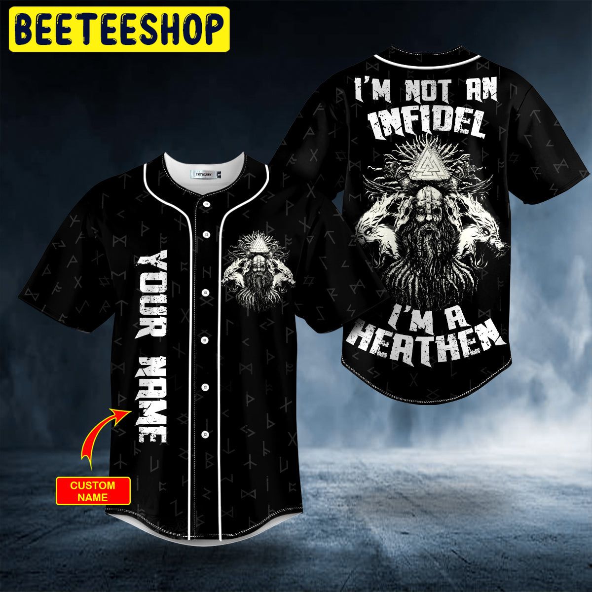 I’m Not An Infidel Wolves Viking Custom Trending Baseball Jersey