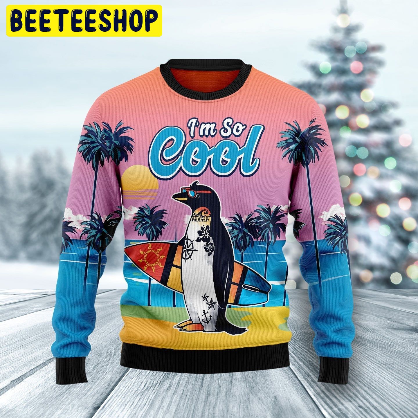 I’m So Cool Penguin Trending Ugly Christmas Sweatshirt