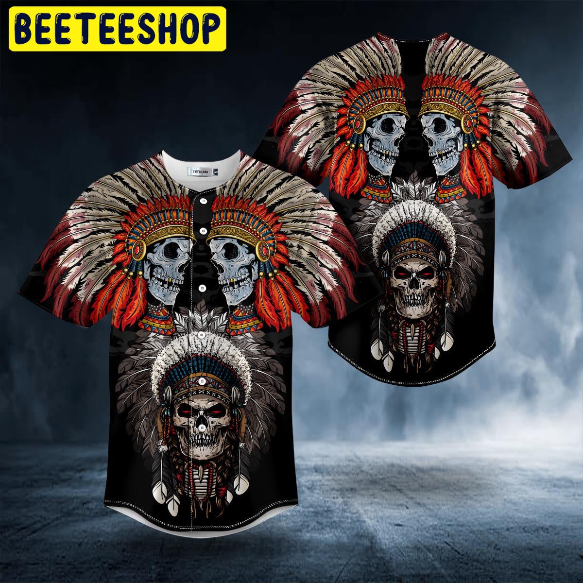 Indian Skull Tattoo Trending Baseball Jersey