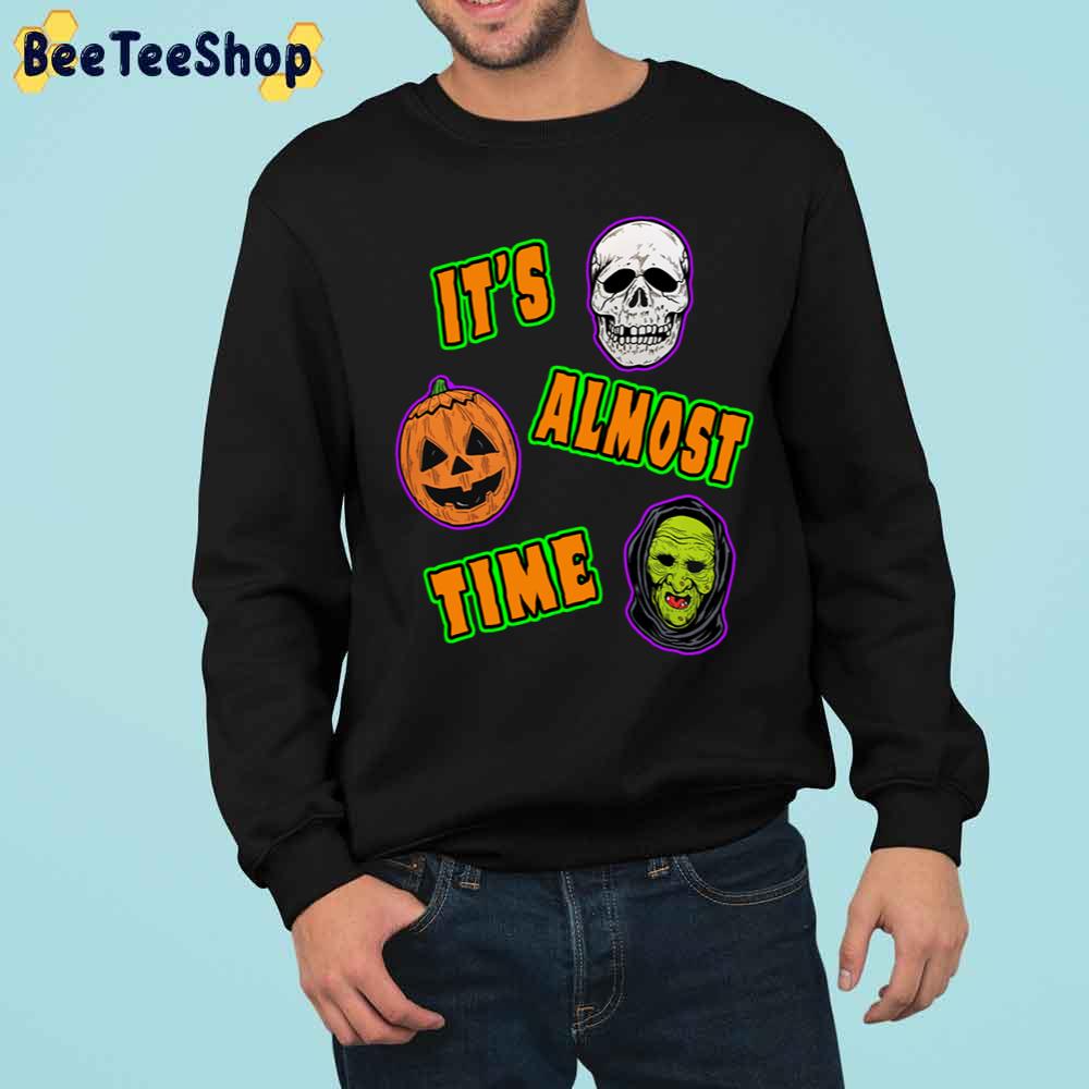 It’s Almost Time Season Of The Witch Halloween 3 Silver Shamrock Masks Trending Unisex Sweatshirt