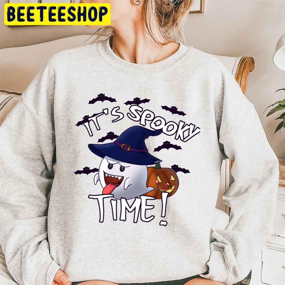 It’s Spooky Time Boo And Pumpkin Trending Unisex Sweatshirt