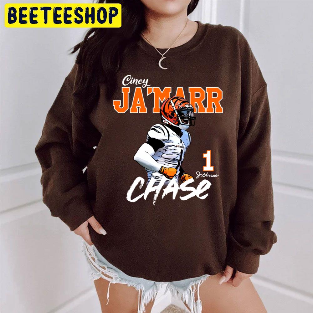 Ja’marr Chase 1 Signature Football Player Trending Unisex Sweatshirt