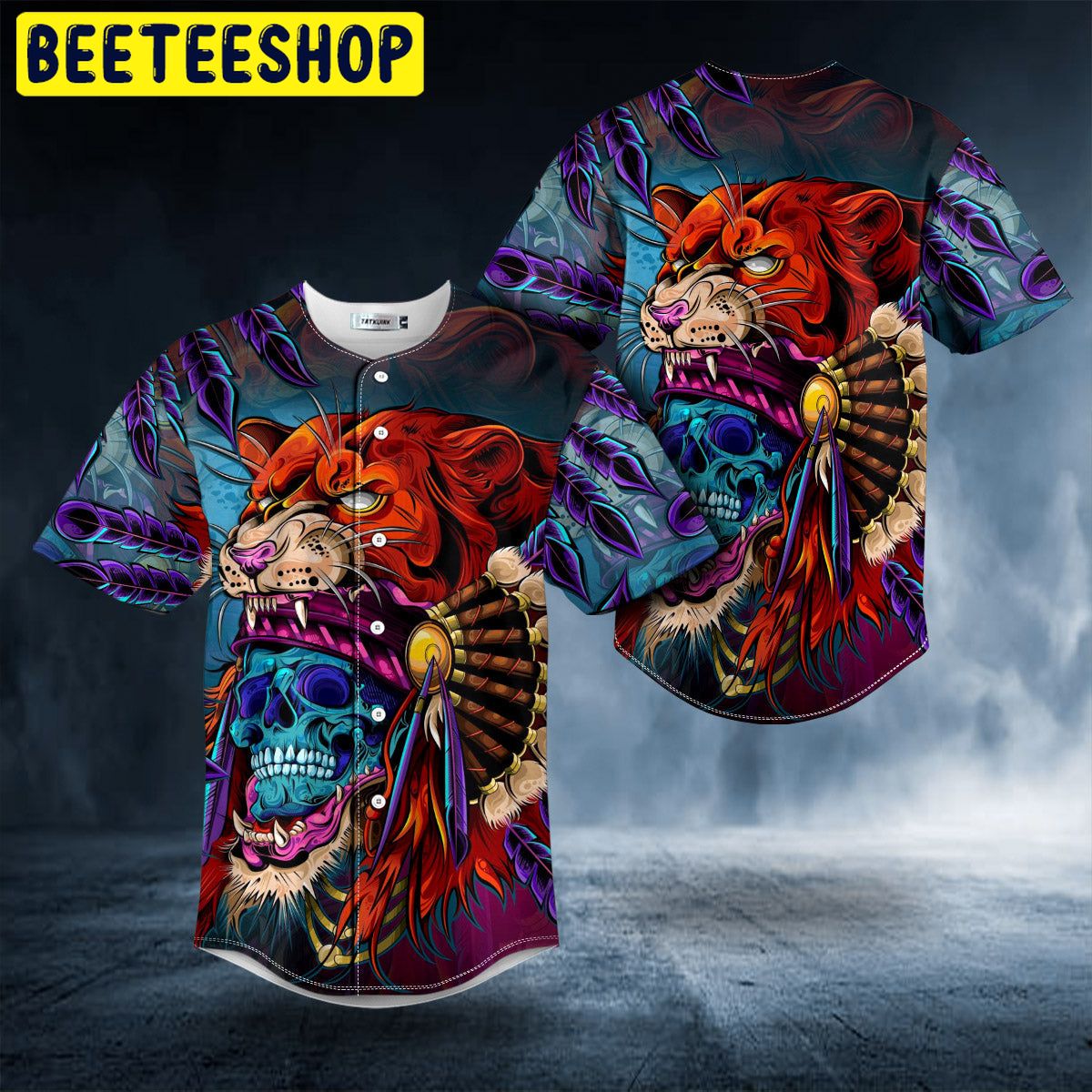 Japanese Tiger Tattoo Skull Trending Baseball Jersey