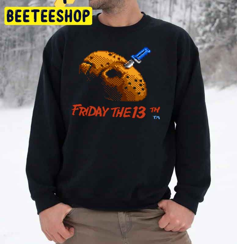 Jason Mask Friday The 13th 8-Bit Art Halloween Trending Unisex Sweatshirt