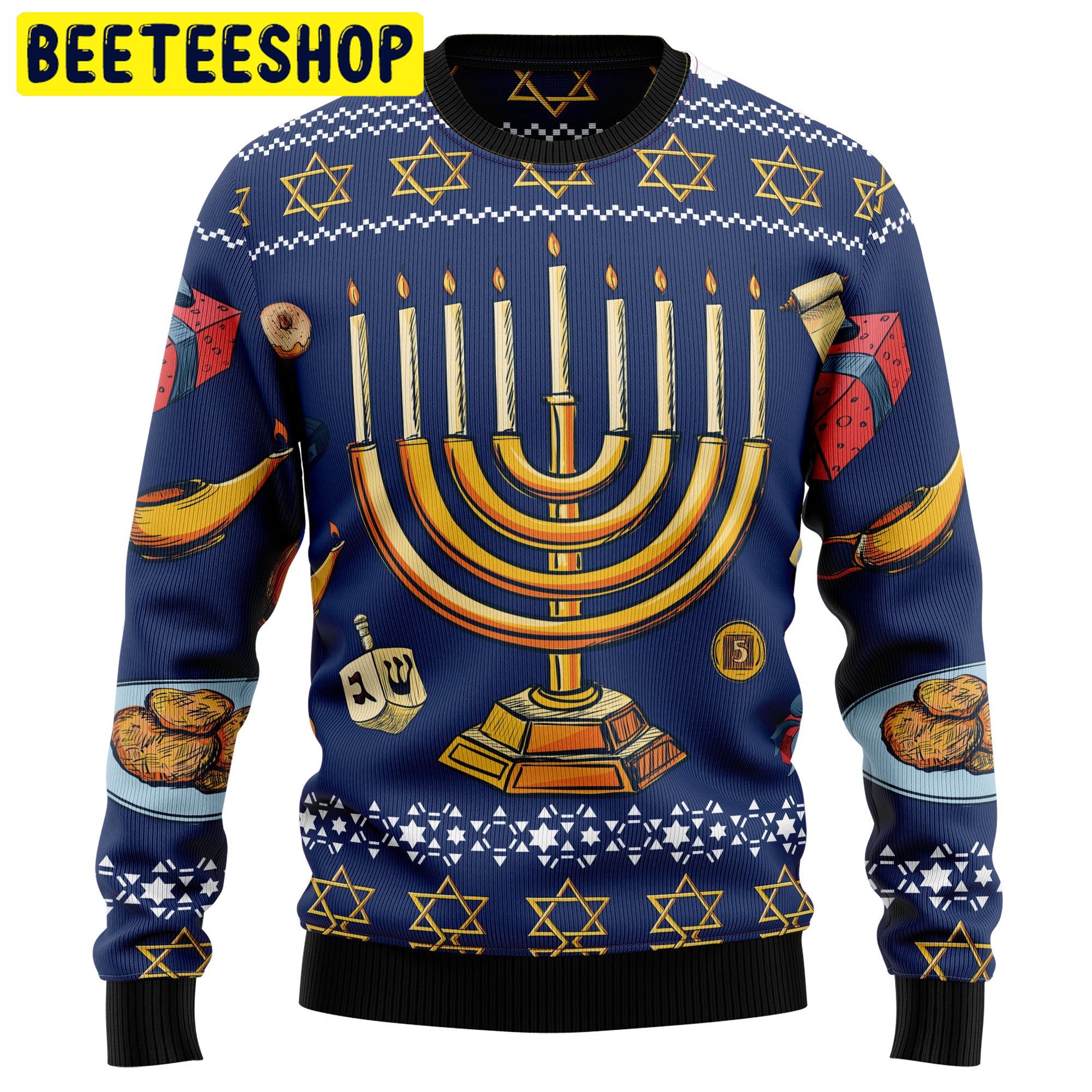 Jewish Hanukkah Trending Ugly Christmas Sweatshirt