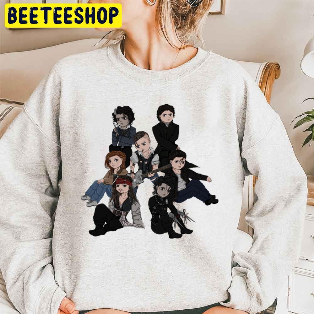 Johnny Depp And His Characters Art Unisex Sweatshirt