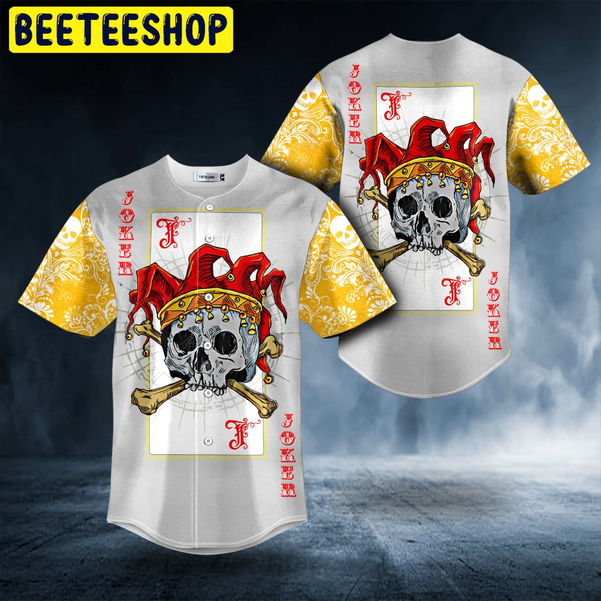 Joker Card Crossbone Skull Trending Baseball Jersey