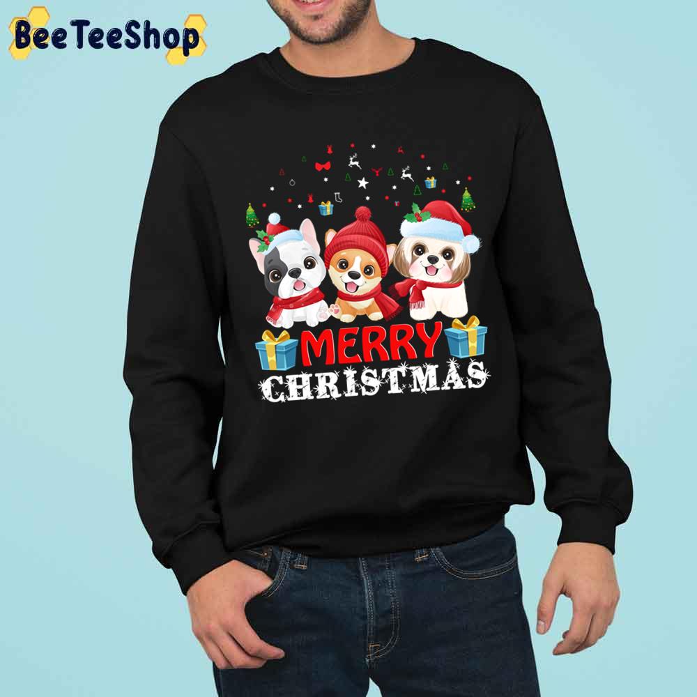 Joyeux Noel Merry Christmas Dog Lover Trending Unisex Sweatshirt