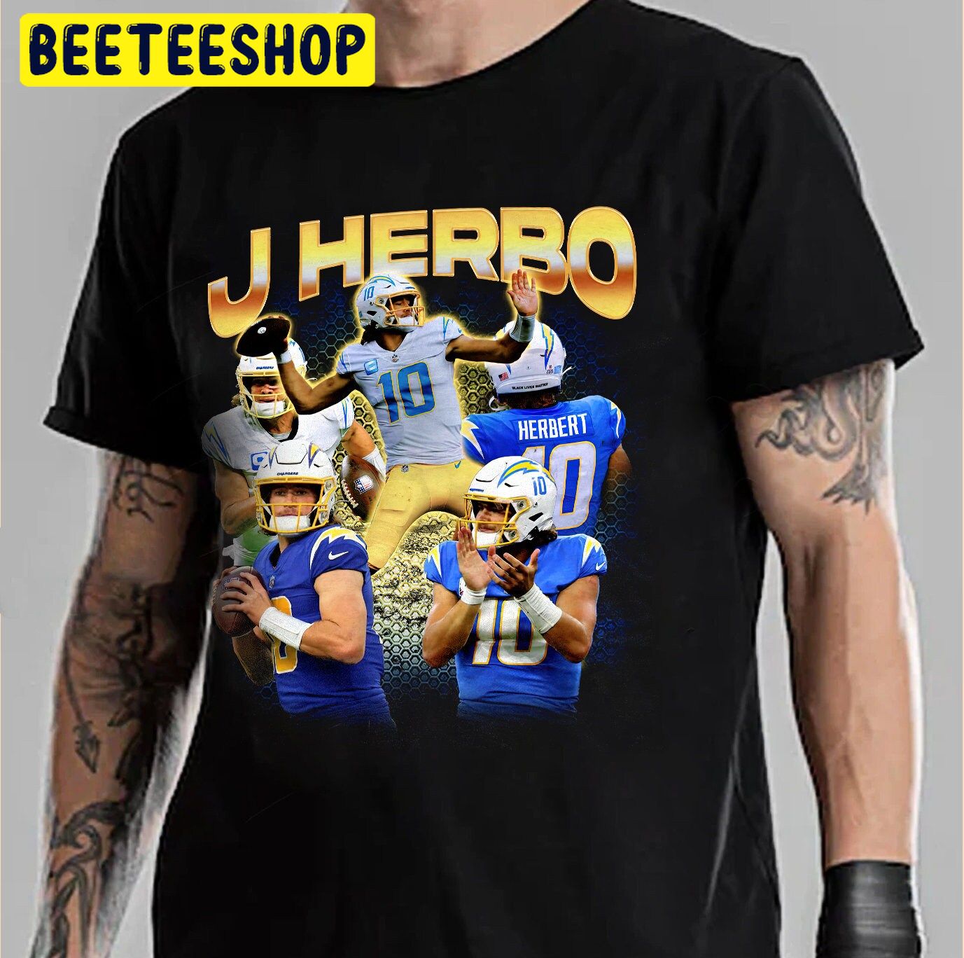 Justin Herbert Vintage Inspired 90’s Football Vintage Retro Trending Unisex T-Shirt