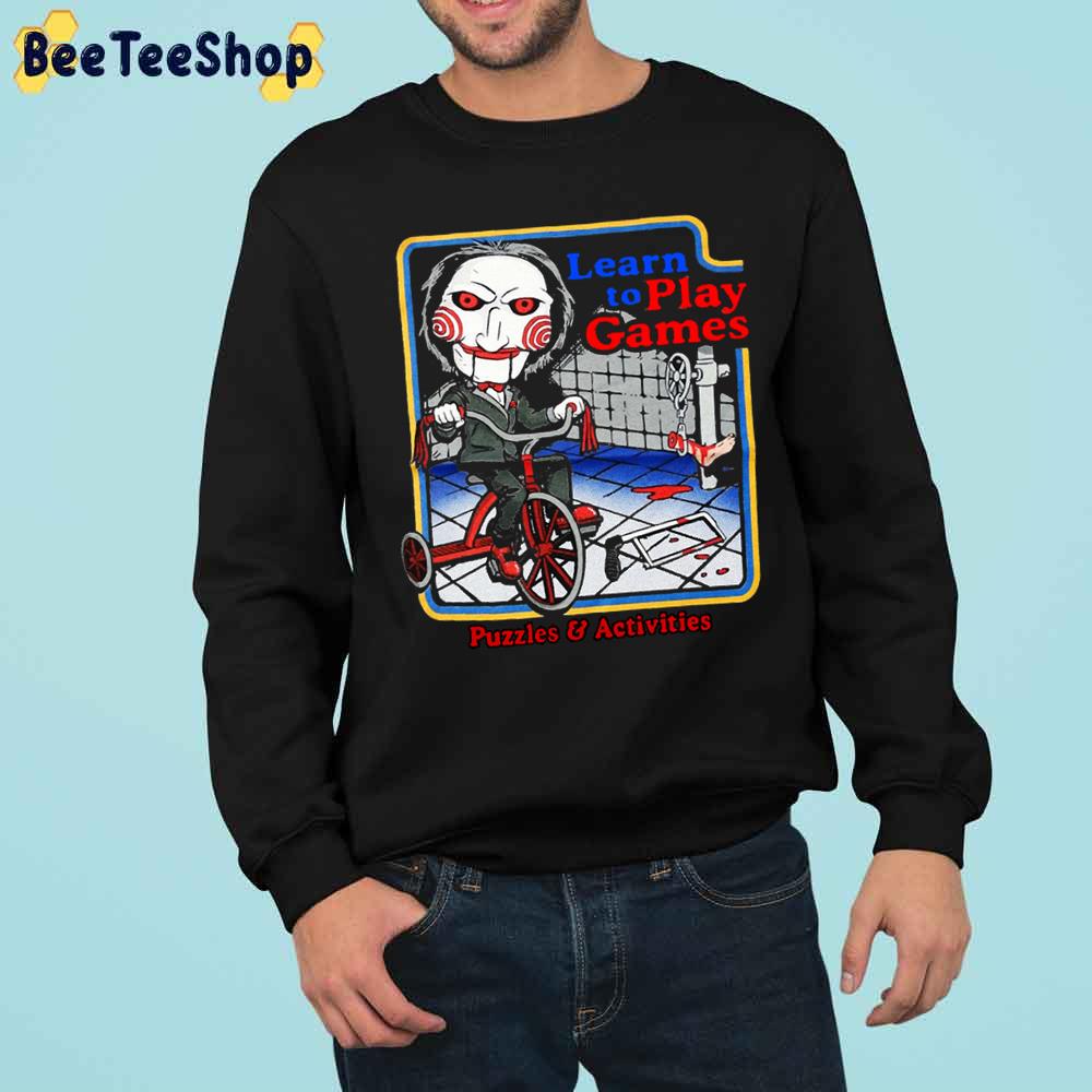 Learn To Play Games Pussies And Activities Billy Jigsaw Halloween Trending Unisex Sweatshirt