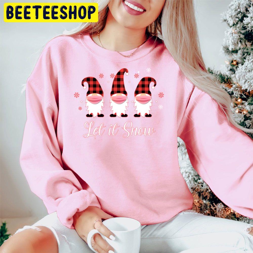 Let It Snow Christmas Gnomes Funny Trending Unisex Hoodie