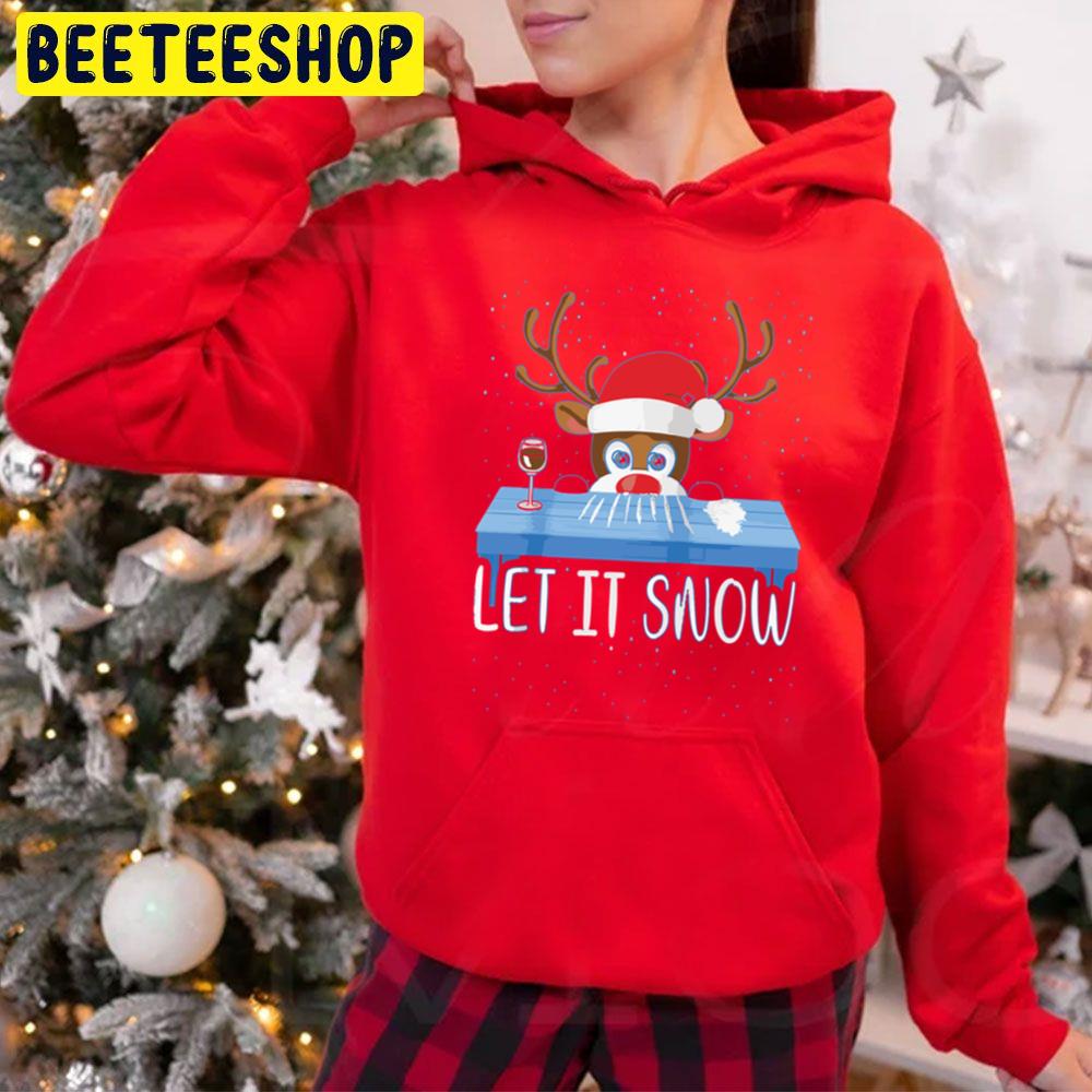 Let It Snow Reindeer Christmas Trending Unisex Hoodie