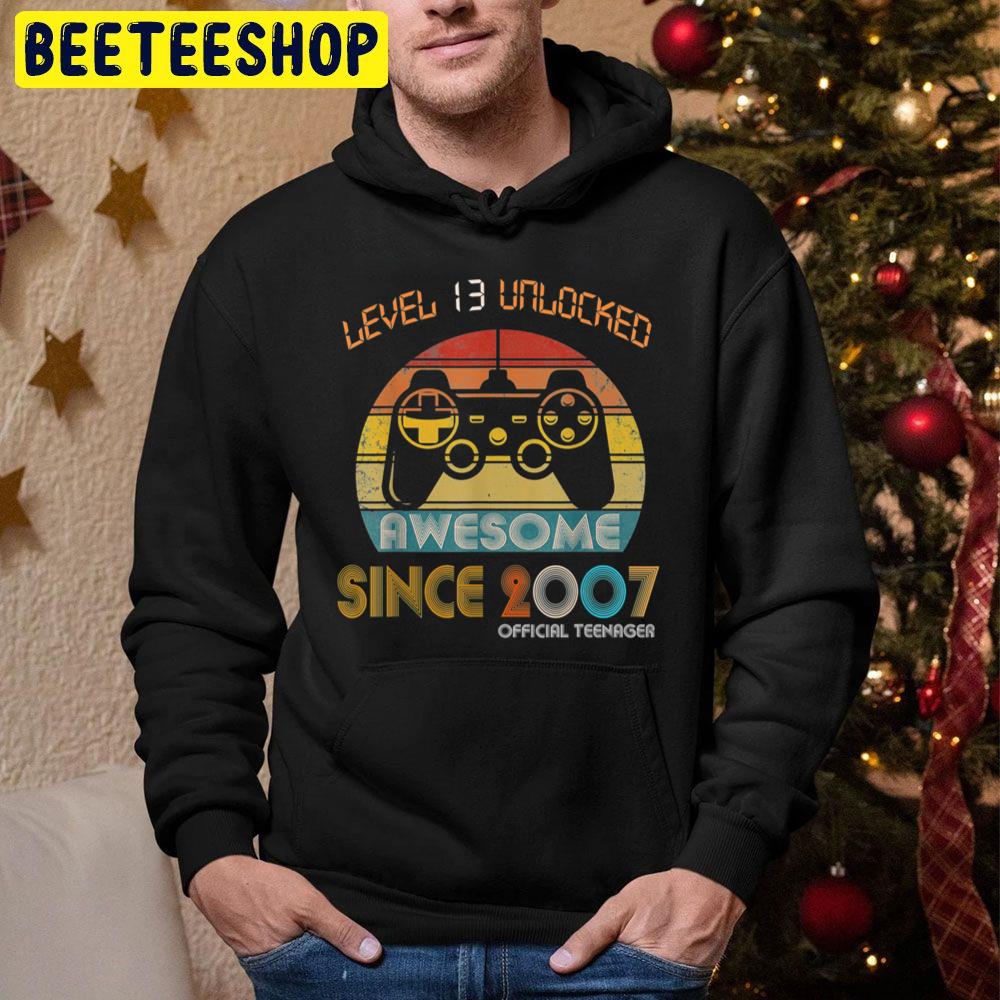 Level 13 Unlocked Awesome Since 2007 Gamer Trending Unisex Hoodie