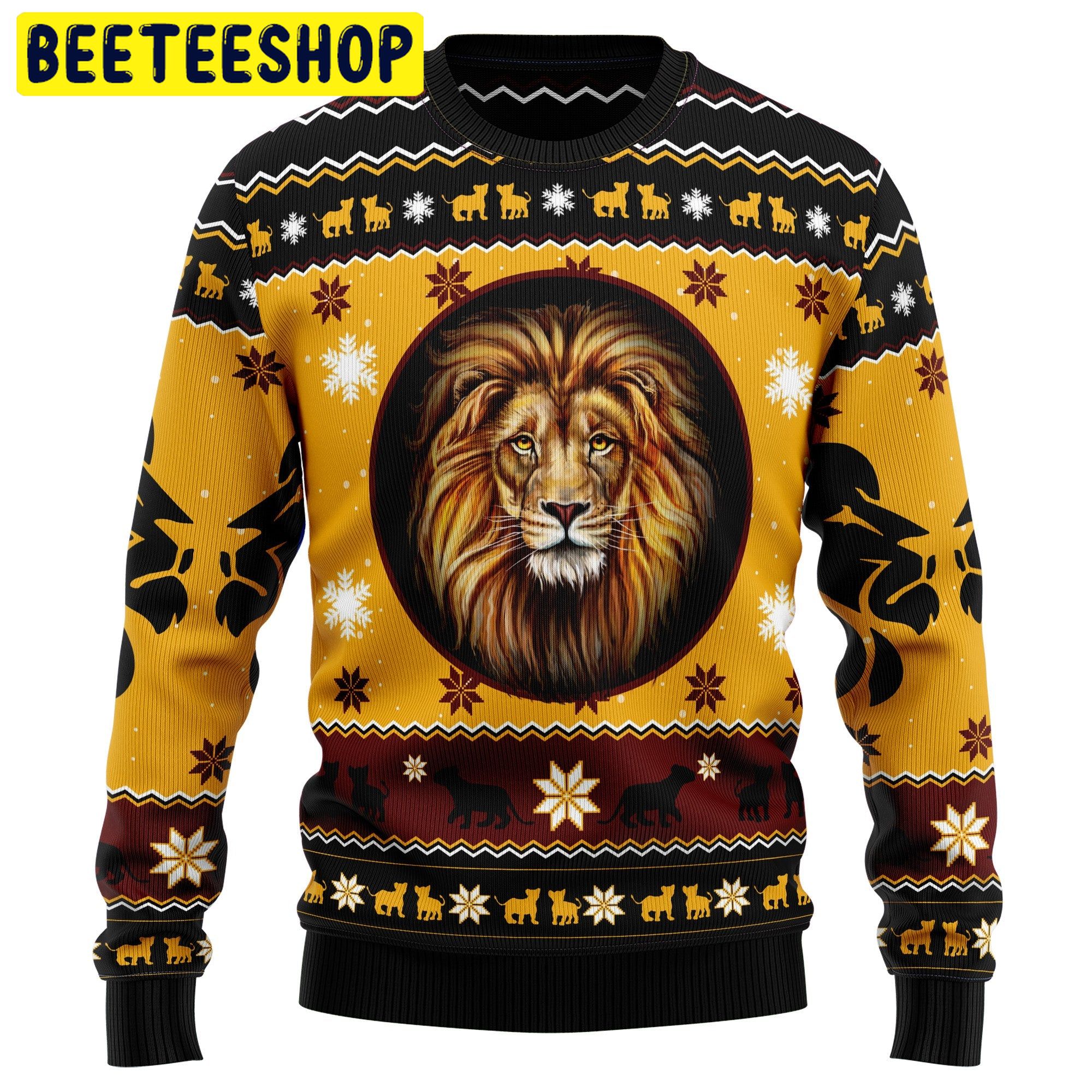 Lion Xmas Trending Ugly Christmas Sweatshirt