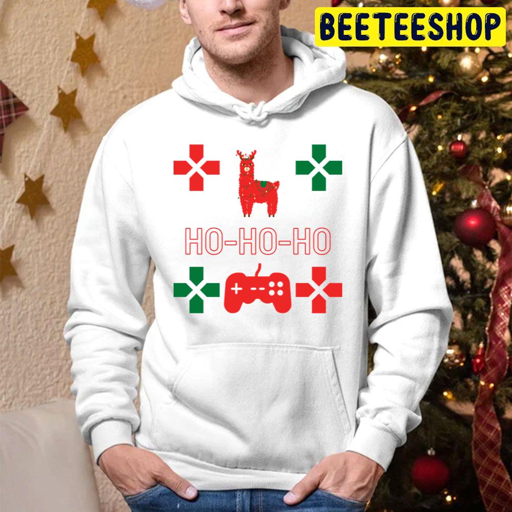 Llama Game Ho-Ho-Ho Christmas Trending Unisex Hoodie