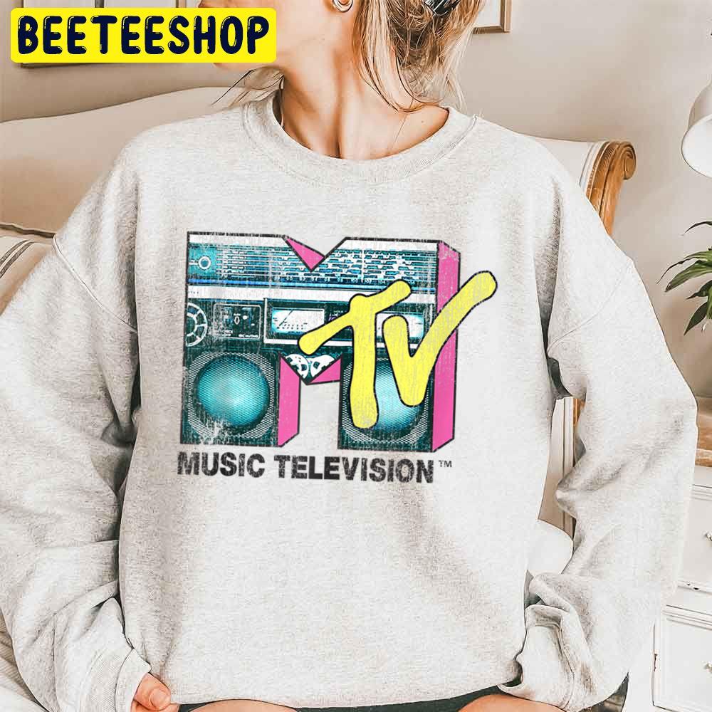 Logo Distressed Boombox Music Television Trending Unisex Sweatshirt