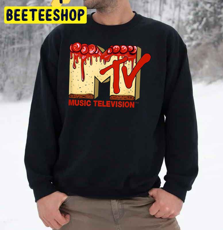 Logo With A Tasty Cherry Pie Cake Music Television Trending Unisex Sweatshirt