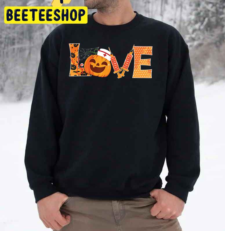 Love Nurse Pumpkin Halloween Trending Unisex Sweatshirt