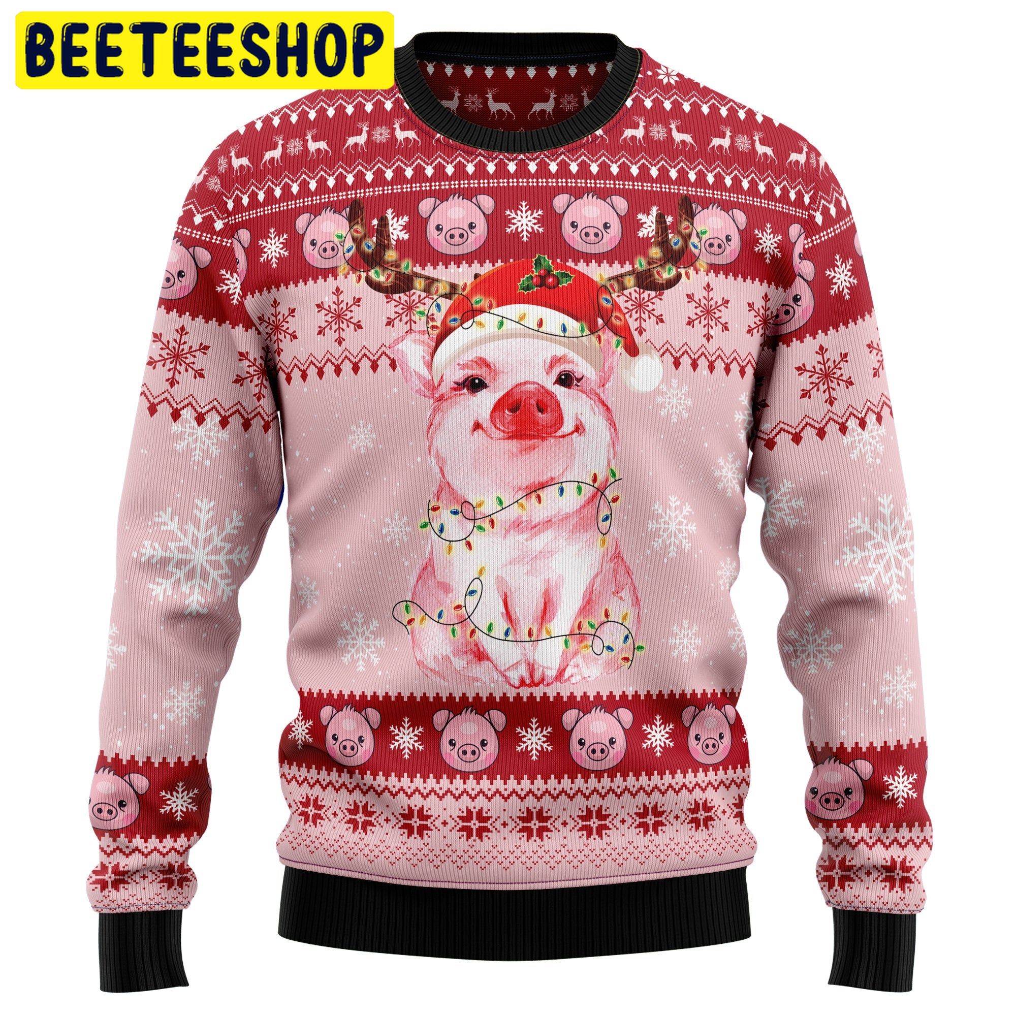 Lovely Pig Trending Ugly Christmas Sweatshirt