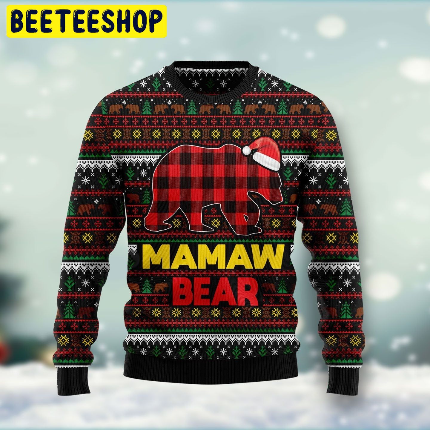 Mamaw Bear Trending Ugly Christmas Sweatshirt