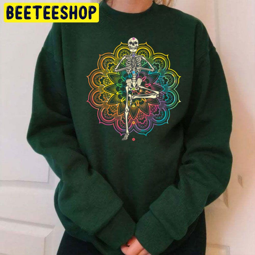 Meditating Skeleton Chakra Yoga Trending Unisex Sweatshirt