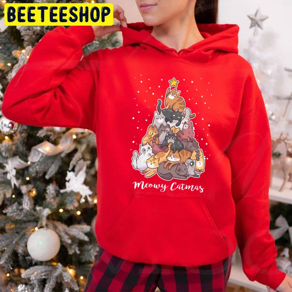 Meowy Catmas Christmas Trending Unisex Hoodie